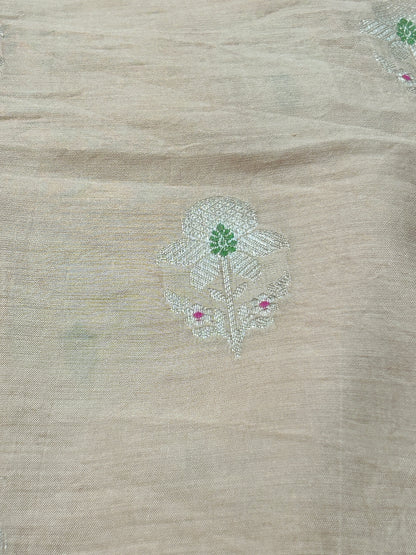 Peach Blossom Pure Silk Banarasi 3-Piece Suit Set