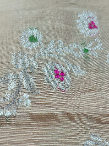 Peach Blossom Pure Silk Banarasi 3-Piece Suit Set