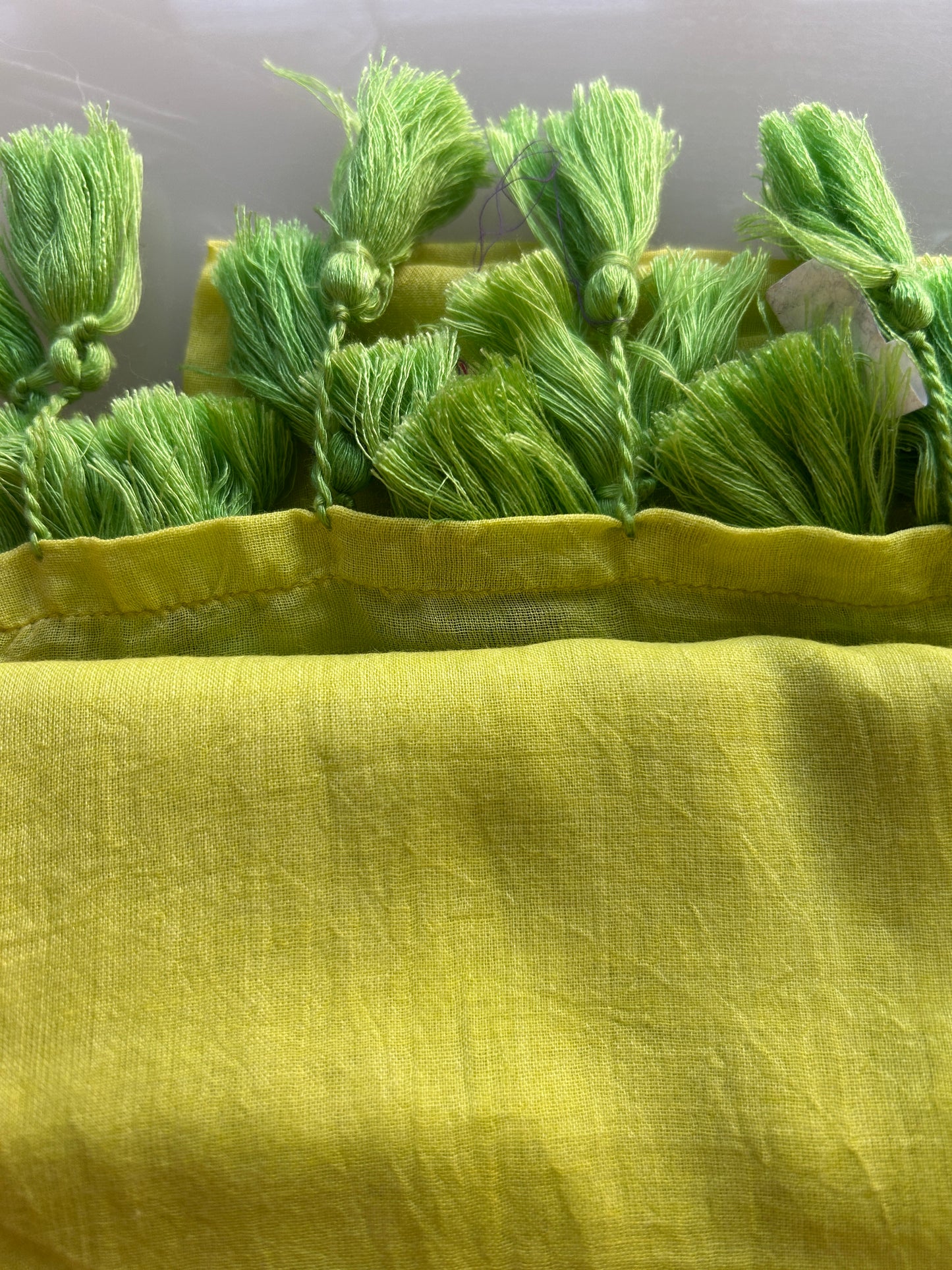 Light green plain Mulcotton saree