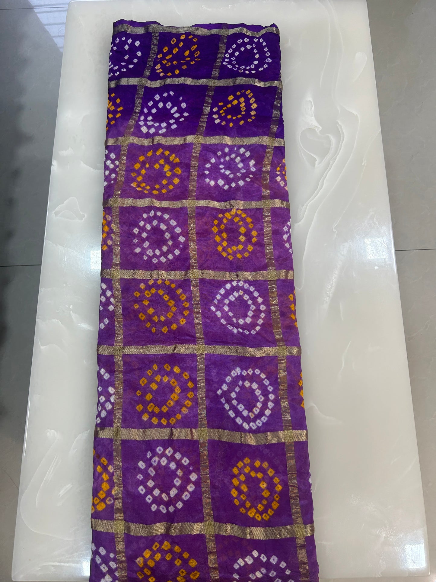 Bandej saree with zari weaves with plain blouse piece SB215