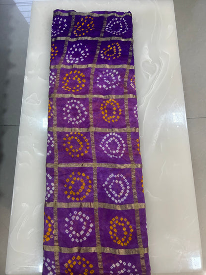 Bandej saree with zari weaves with plain blouse piece SB215