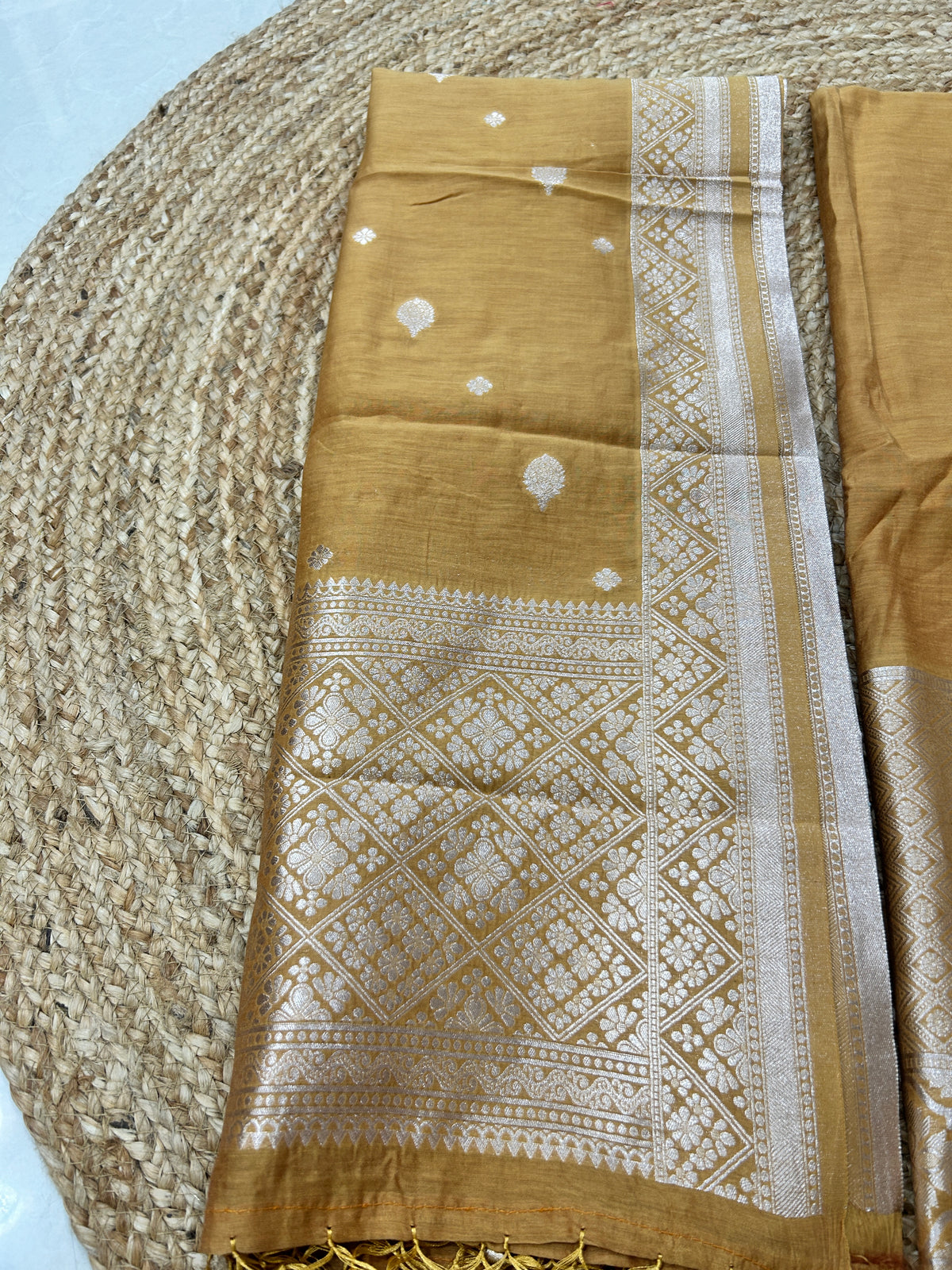 Mustard Gold Pure Mul cotton  Suit Set