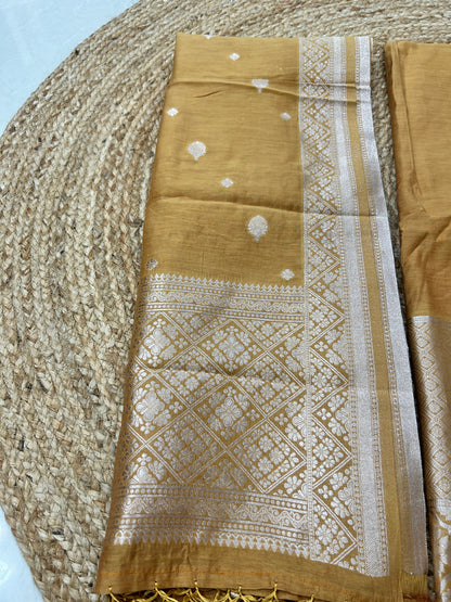 Mustard Gold Pure Mul cotton  Suit Set