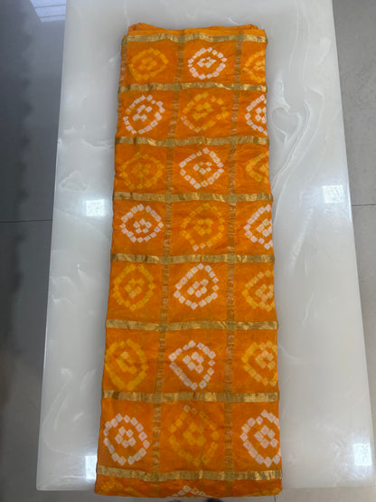 Bandej saree with zari weaves with plain blouse piece SB215
