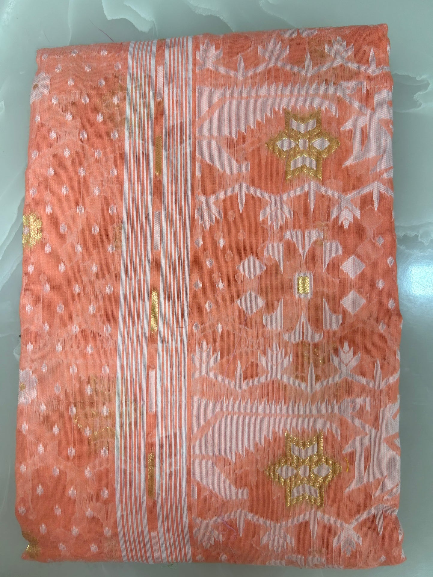 Unstitched Jamdani Weaving Dress materials Top and Dupatta DMC2