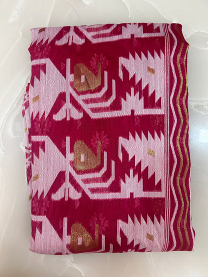 Unstitched Jamdani Weaving Dress materials Top and Dupatta DMC2