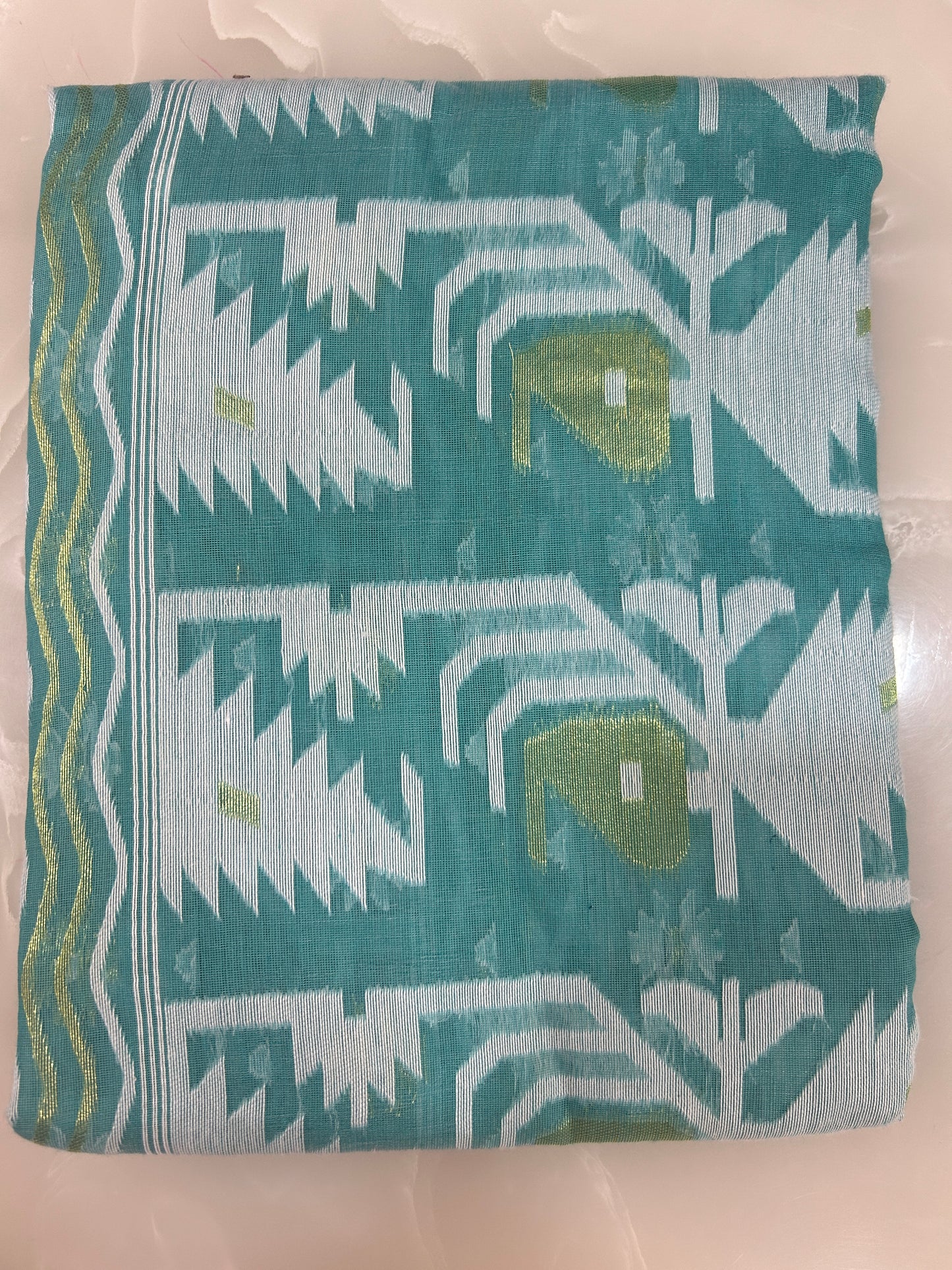 Unstitched Jamdani Weaving Dress materials Top and Dupatta DMC2